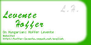 levente hoffer business card